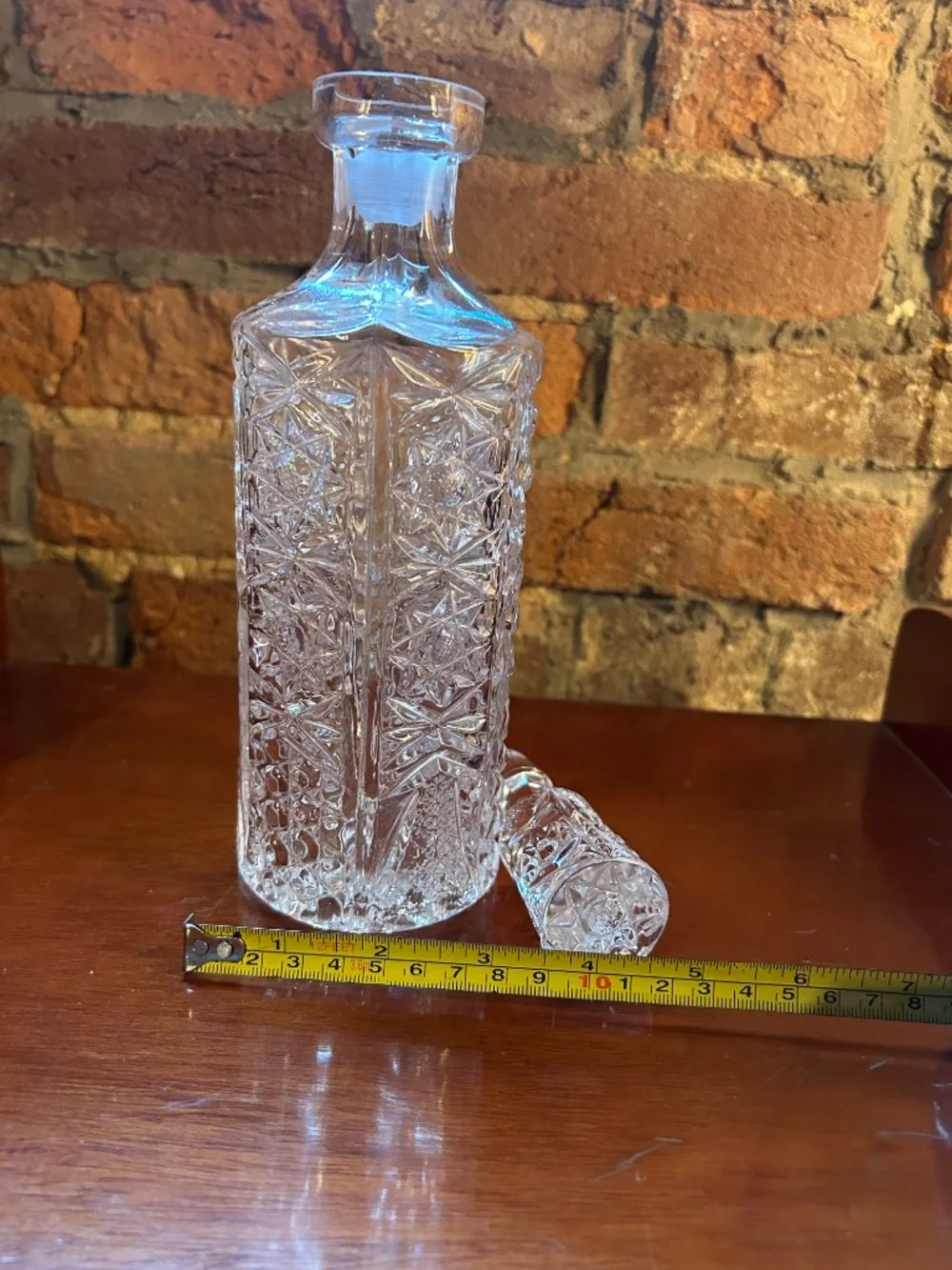 Vintage Beautiful Heavy Glass Decanter